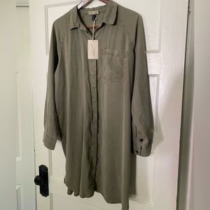 Green Button Down Dress